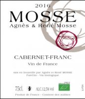 Domaine Mosse - Cabernet-Franc 2020 (Vin de Table - Vin de France - rouge)
