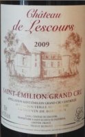 Château de Lescours 2018 (Saint Emilion Grand Cru - rouge)