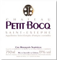 Château Petit Bocq 2009 (Saint Estèphe - rouge)