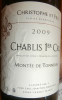 Domaine Christophe et Fils - 1er cru Montée de Tonnerre 2009 (Chablis - blanc)