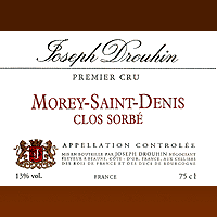 Joseph Drouhin - Clos Sorbé 2009 (Morey-Saint-Denis - rouge)