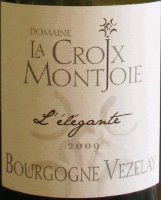 Domaine la Croix Montjoie - L'élégante 2020 (Bourgogne Vezelay - blanc)