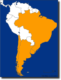 Carte pour Amérique du Sud