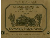 Domaine Pierre Adam - Kaefferkopf - Vendanges tardives