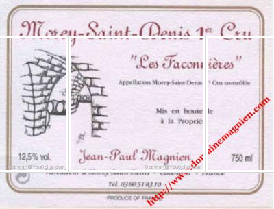 Domaine Jean-Paul Magnien - 1er Cru Les Faconnières