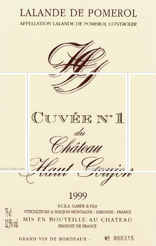 Château Haut Goujon, Cuvée N°1