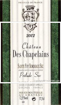 Château des Chapelains - Prélude Sec