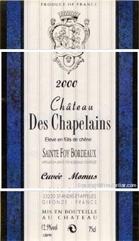 Château des Chapelains - Cuvée Momus