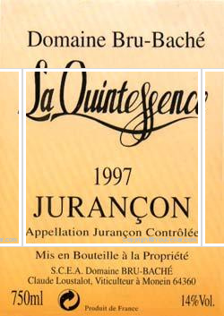 Domaine Bru-Baché - La Quintessence