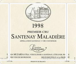 Domaine Lucien Muzard et Fils - 1er Cru Maladière