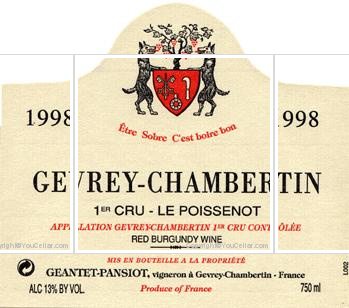 Domaine Geantet-Pansiot - 1er Cru Le Poissenot