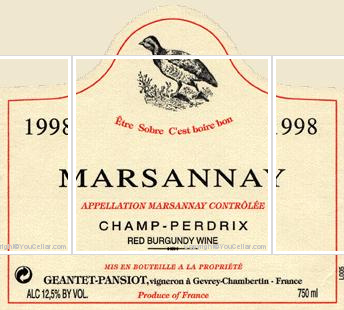 Domaine Geantet-Pansiot - Champ-Perdrix