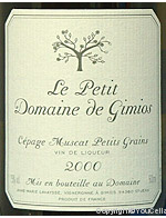 Le Petit Domaine de Gimios - Muscat à Petits Grains