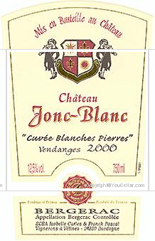 Château Jonc-Blanc - Cuvée Blanches Pierres