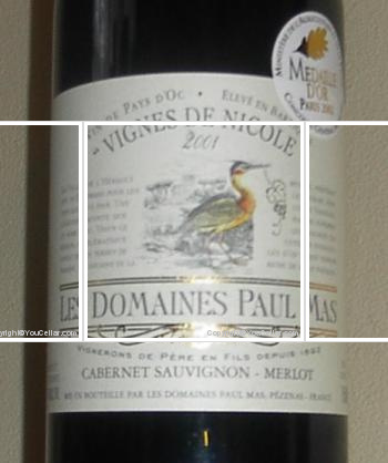 Les Domaines Paul Mas - Vignes de Nicole - Cabernet Sauvignon et Syrah