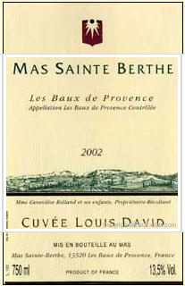 Mas Sainte Berthe - Cuvée Louis David