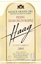Domaine Jean-Marie Haag - Grand Cru Zinnkoepflé - Cuvée Marion