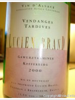 Lucien Brand, Gewurztraminer Kefferberg Vendanges Tardives