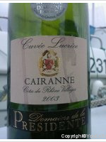 Domaine de la Présidente Cuvée Lucrèce