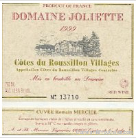 Domaine Joliette - Cuvée Romain Mercier 