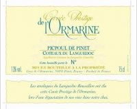 Cuvée Prestige de l'Ormarine