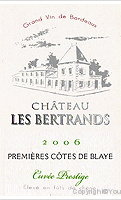 Château Les Bertrands - Cuvée Prestige