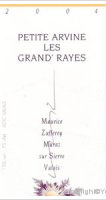 Maurice Zufferey Petite Arvine Les Grand Rayes