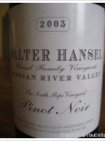 Walter Hansel - The South Slope Vineyard - Pinot Noir
