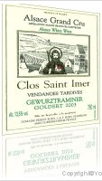 Domaine Ernest Burn - Grand Cru Goldert - Clos Saint-Imer - Vendanges Tardives
