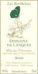 Le Domaine de Lanques  - Macon Peronne  cuvée Berthelots