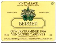 Claude Berger - Vendanges Tardives
