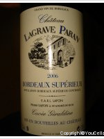 Château Lagrave Paran - Cuvée Géraldine
