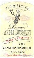 Domaine André Dussourt - Réserve Particulière - Fronholtz