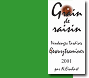 Domaine Einhart - Grain de Raisin - Sélection Grains Nobles