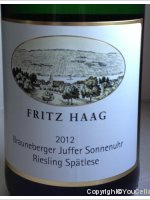 Fritz Haag - Brauneberger Juffer Sonnenuhr Riesling Spätlese