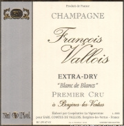 François Vallois - Cuvée Extra Dry Brut Blanc de Blanc 1er Cru