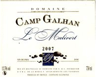 Domaine Camp Galhan - Le Malivert