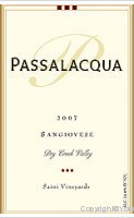 Passalacqua Sangiovese Saini Vineyards