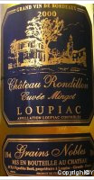 Château Rondillon Cuvée Mingot Grains Nobles