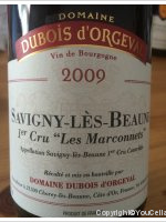 Domaine Dubois d'Orgeval, Premier Cru Les Marconnets, Tastevinage