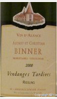 Audrey et Christian Binner - Vendanges Tardives