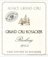 Cave Vinicole de Hunawihr - Grand Cru Rosacker 