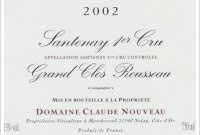 Domaine Claude Nouveau - 1er Cru Grand Clos Rousseau