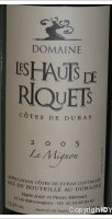 Domaine Les Hauts de Riquets - Cuvée Le Mignon