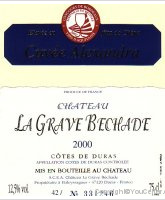 Château La Grave Béchade - Cuvée Alexandra