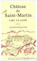 Château de Saint-Martin - Cuvée de la Grive au Grain