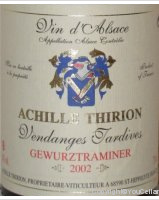 Achille Thirion - Vendanges Tardives