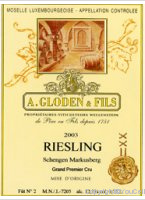 A. Gloden & Fils Riesling Schengen Markusberg Grand Premier Cru