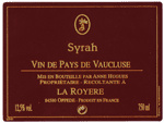 Domaine de la Royère - Syrah