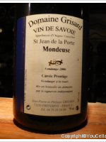 Domaine Grisard, Mondeuse Cuvée Prestige